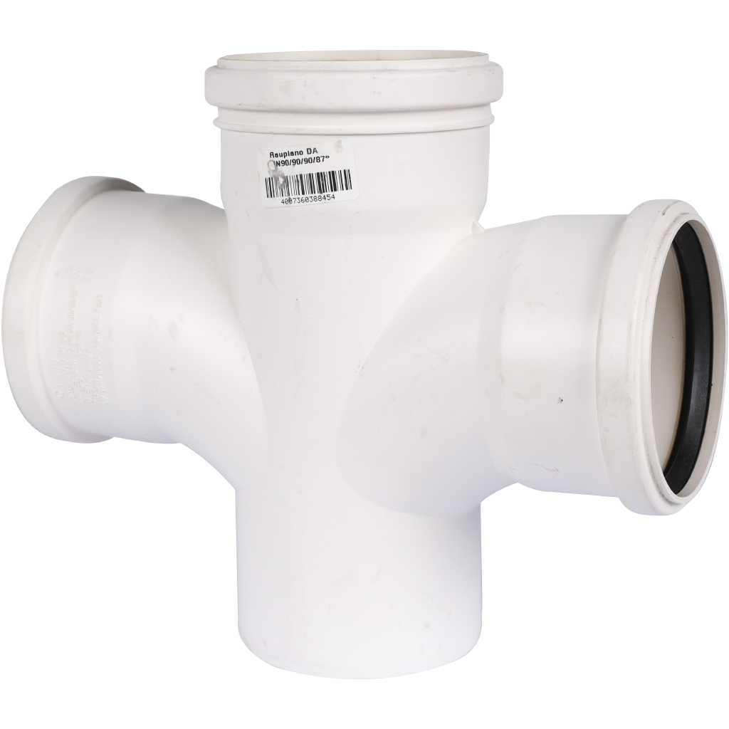 Крестовина РЕХАУ RAUPIANO PLUS 90/90/90/87° max flow (гидравлически оптимизированный радиус), 11237141001