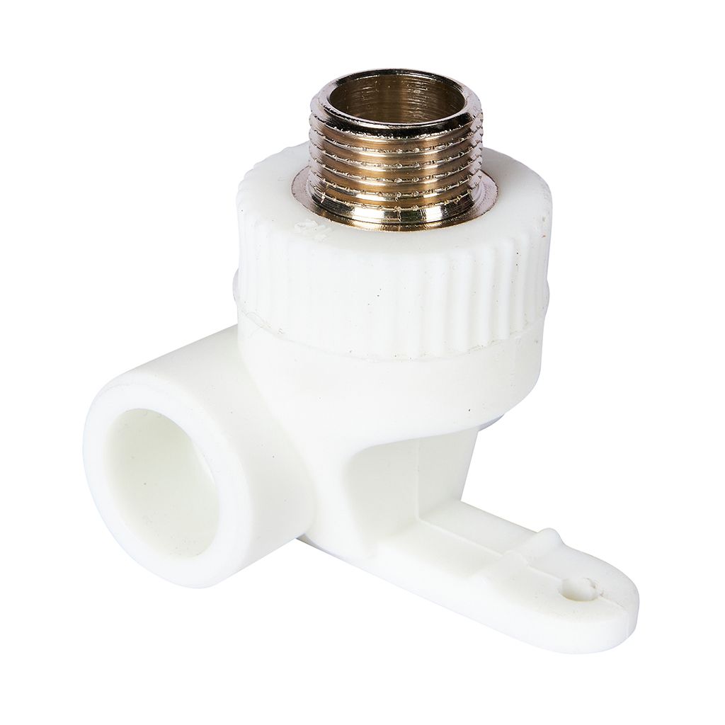 Уголок байпасный Pro Aqua d=20-1/2 PP-R для смесителя НР Белый, PA13812