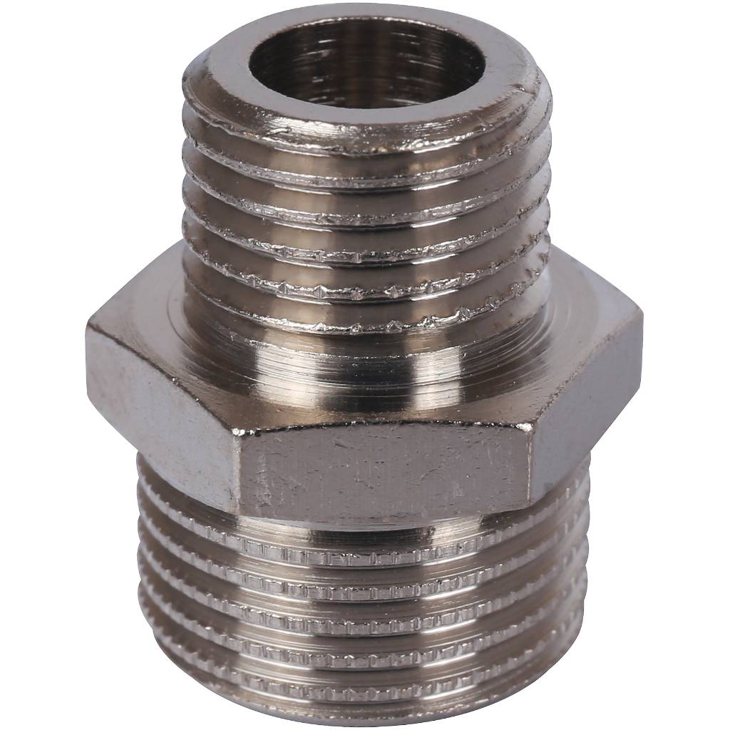 Ниппель НН STOUT переходной никелированный 3/8X1/4, SFT-0004-003814