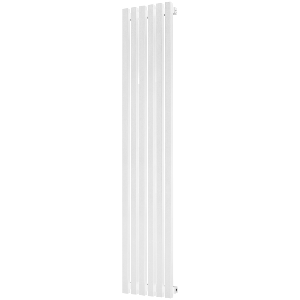 Стальной трубчатый радиатор STOUT TUBE QUADRO 6 секций боковое подключение QV40-1750-6 RAL1T104S9016 (белый муар), STQV4017506RAL1T104S9016