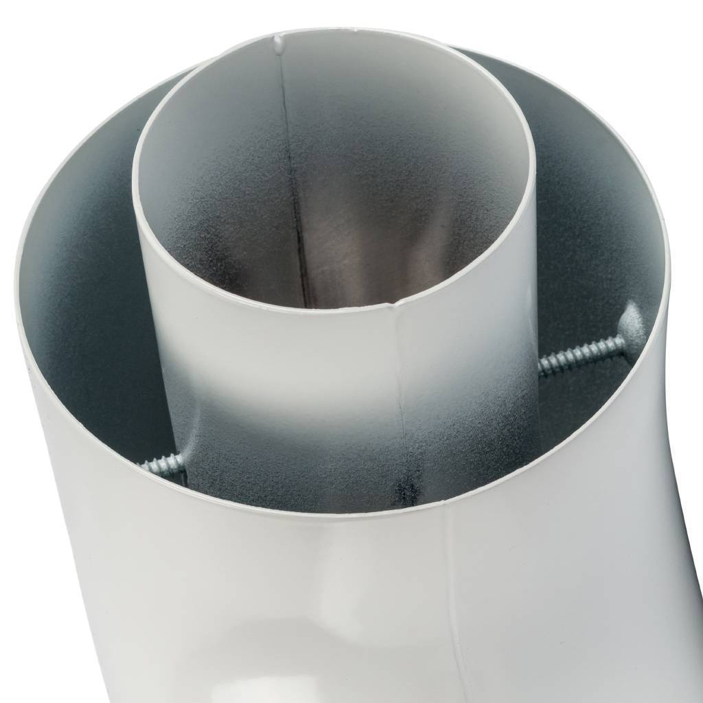 *SCA-6010-000090 STOUT Элемент дымохода отвод коаксиальный 90° DN60/100, п/м уплотнения и хомут в комплекте (с логотипом), SCA-6010-000090