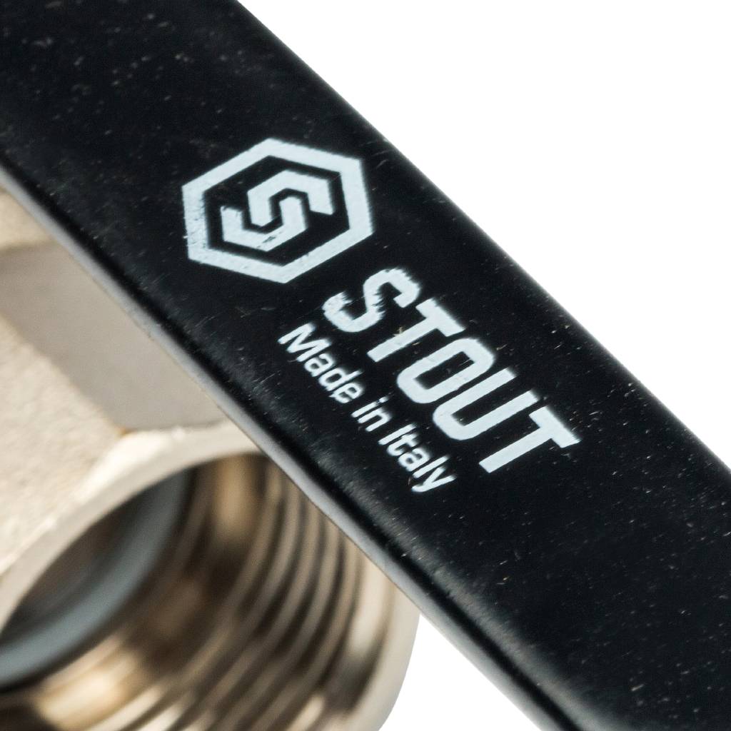 Кран шаровой STOUT полнопроходной, ВР/НР, ручка рычаг 3/4, SVB-0003-000020