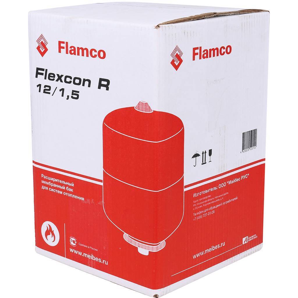 Расширительный бак Flamco Flexcon R (теплоснабжение/холодоснабжение) Flexcon R 12л/1,5 - 6bar, 16014RU
