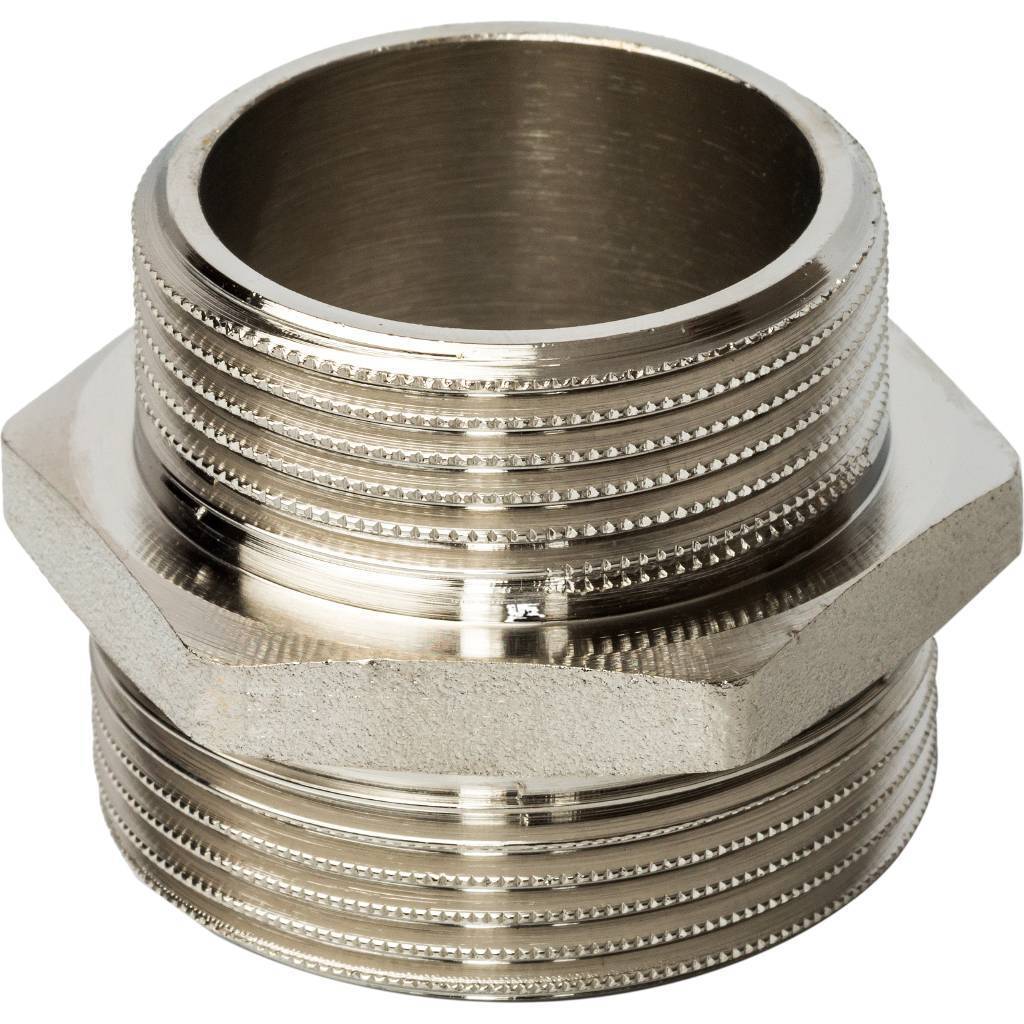 Ниппель НН STOUT переходной никелированный 1 1/2X1 1/4, SFT-0004-112114