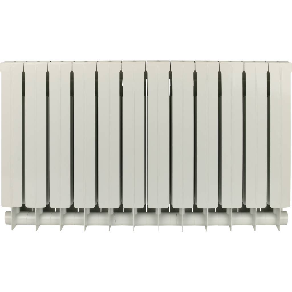 Радиатор биметаллический Global STYLE PLUS 500 12 секций боковое подключение (белый RAL 9010), STP05001012