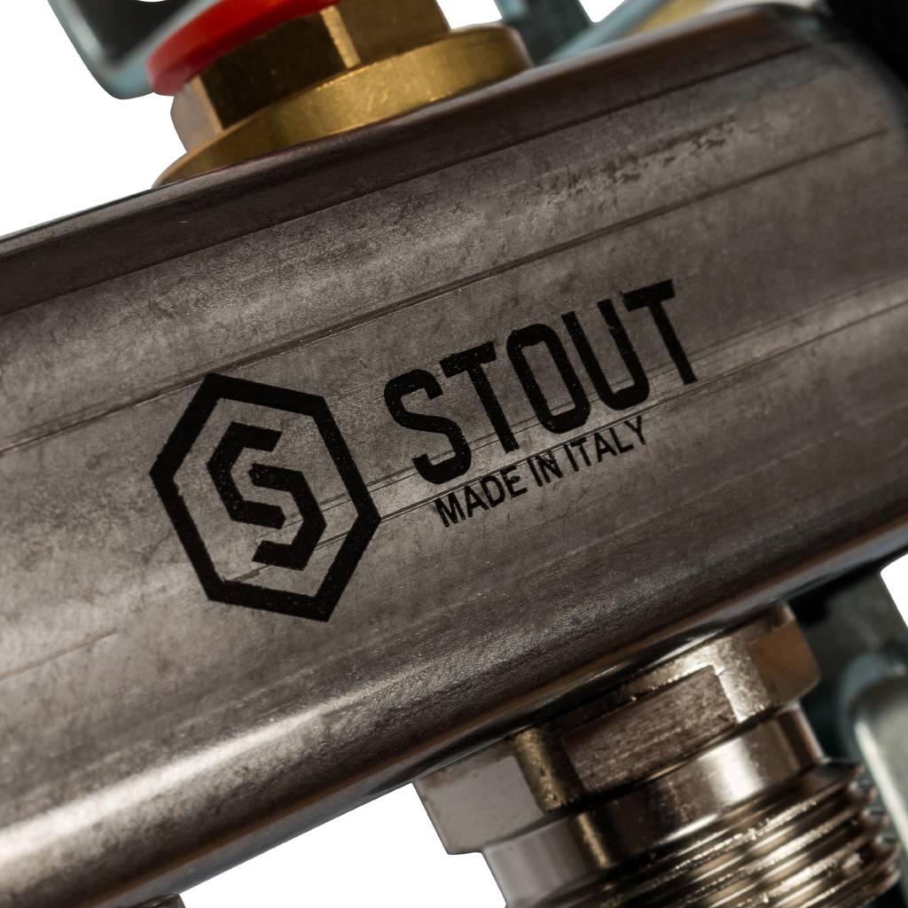 Коллектор из нержавеющей стали без расходомеров STOUT 11 выходов, SMS 0922 000011