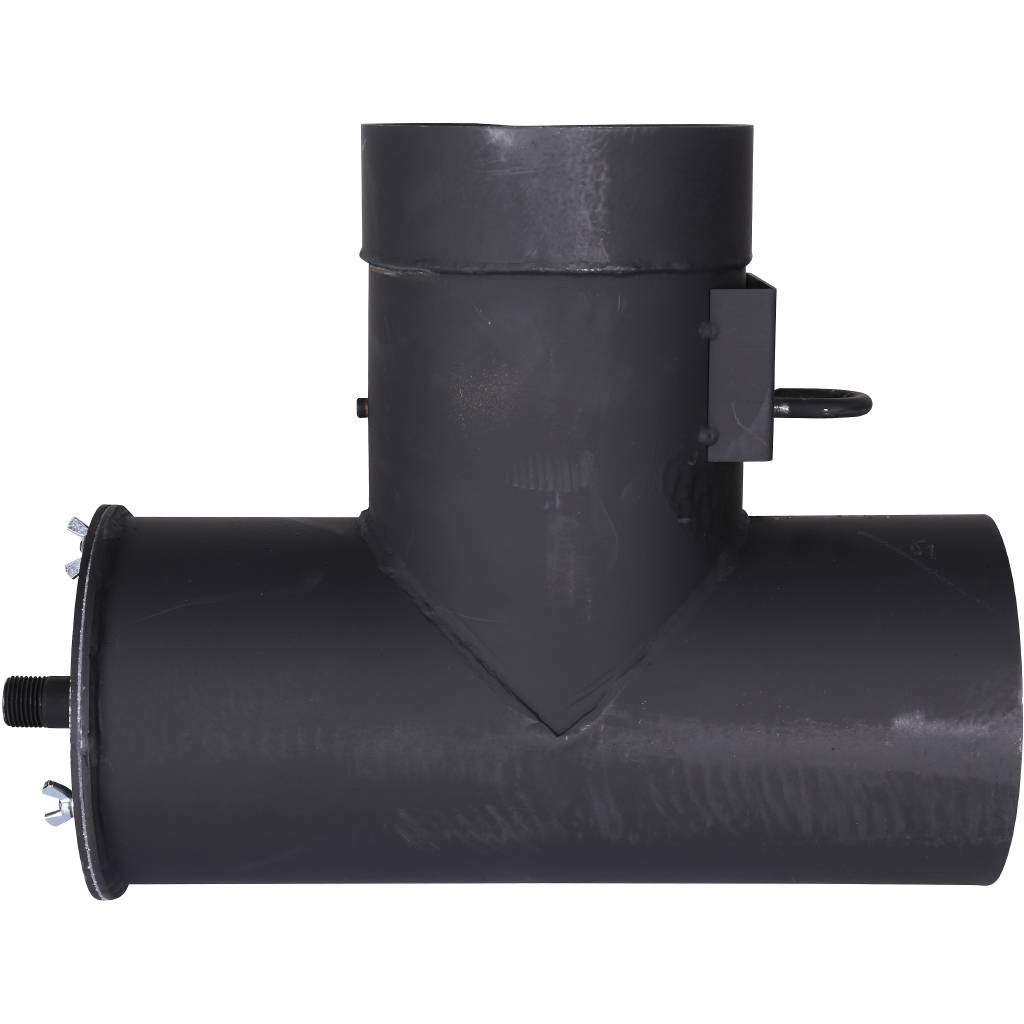 Патрубок дымохода вертикальный ROMMER D=150, L=304, H=396, RSB-1110-041395
