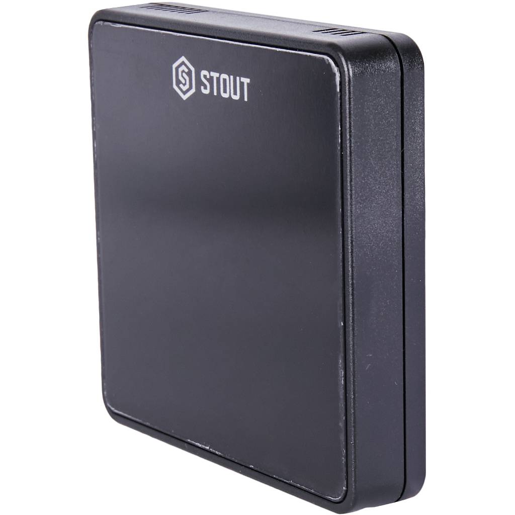 Проводной комнатный датчик STOUT C-7p, черный, STE-0101-007002