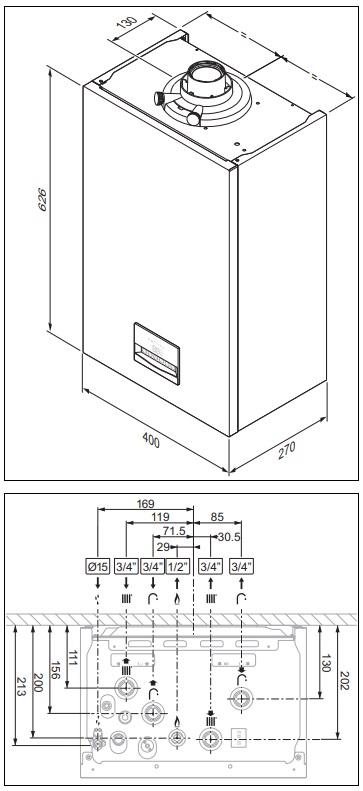 Газовый настенный котел Vaillant ecoTEC intro VUW 24/28 AS/1-1 (H-RU) конденсационный, 0010026103