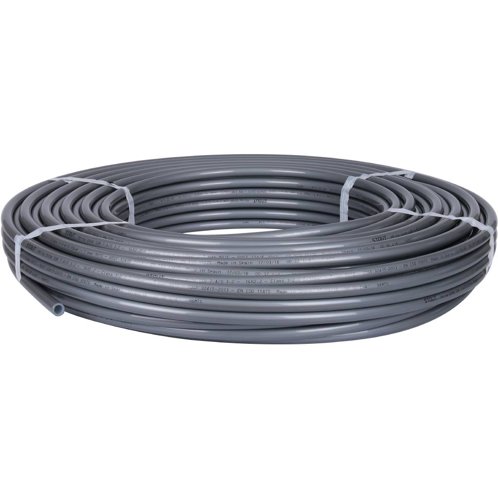 Труба из сшитого полиэтилена STOUT PEX 16х2,2 (бухта 240 метров, серая), SPX-0001-241622