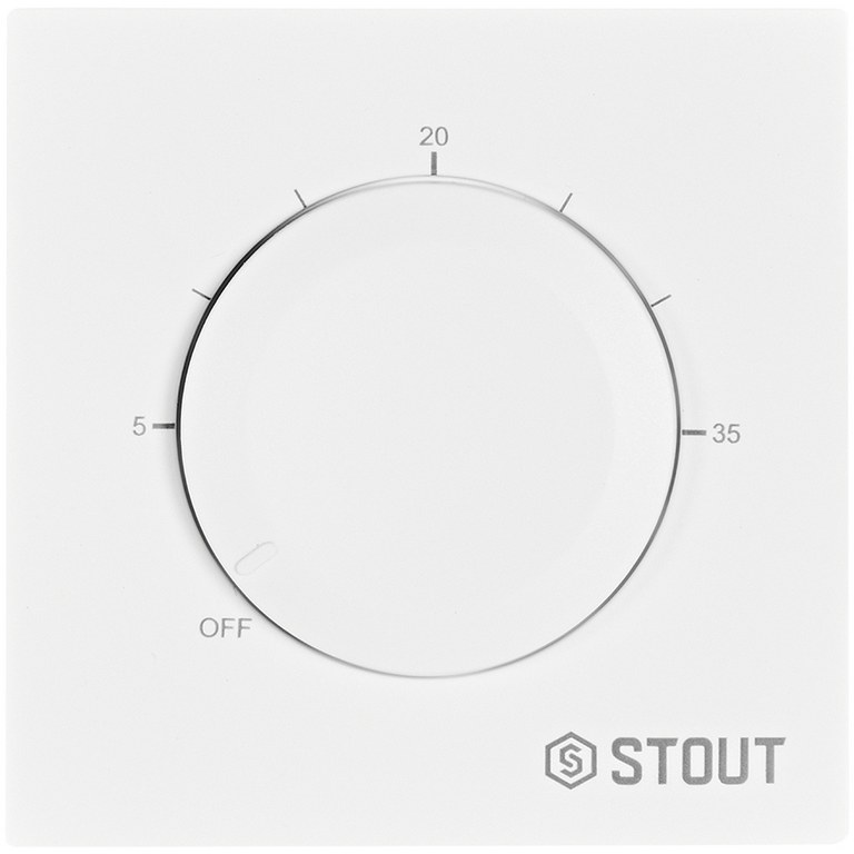 Термостат теплого пола STOUT STE-2001 16А белый, STE-2001-110710