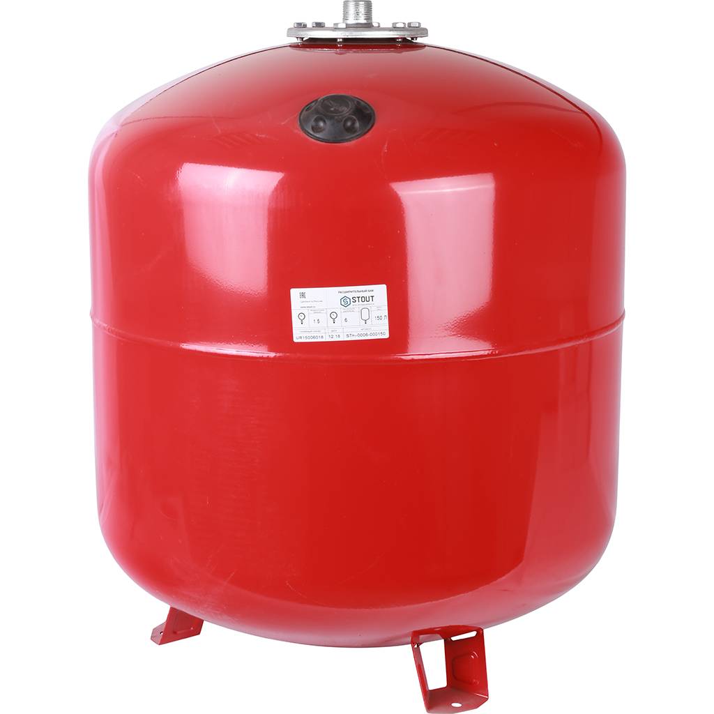 Расширительный бак STOUT STH-0006 на отопление 150 л. (цвет красный), STH-0006-000150