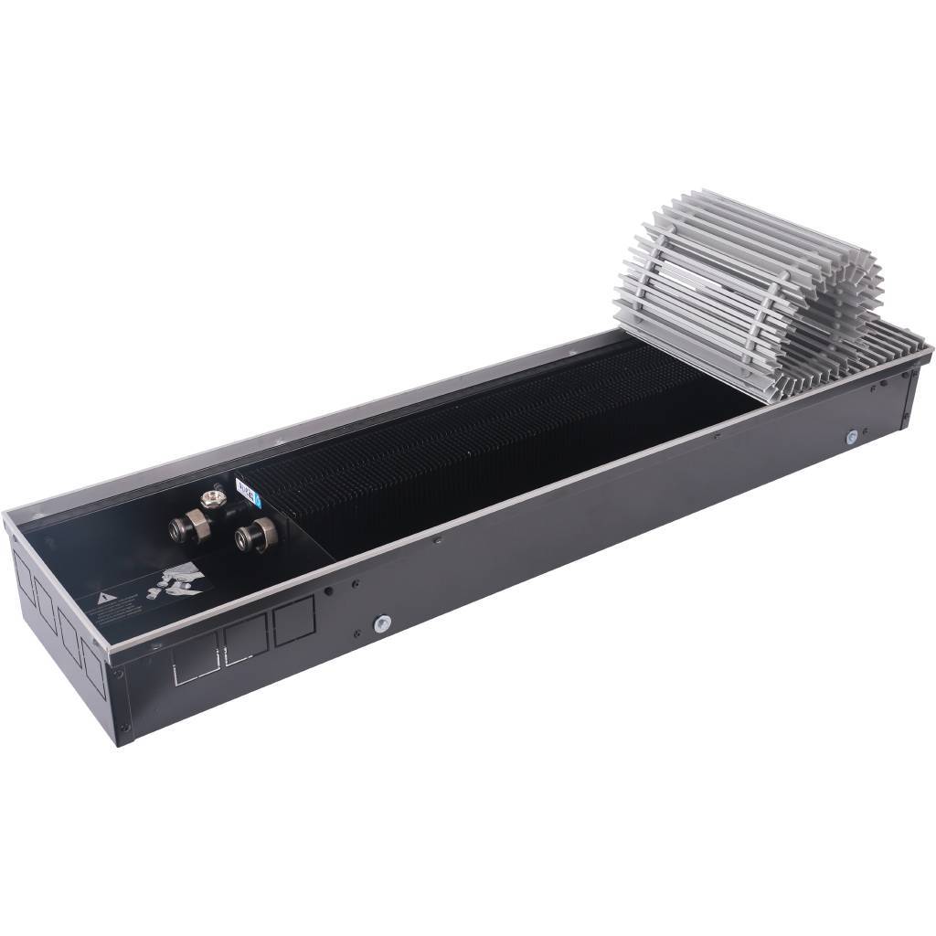 Внутрипольный конвектор STOUT SCN-1100 110х240х1000 (Решётка роликовая) правое подключение, SCN-1100-1124100