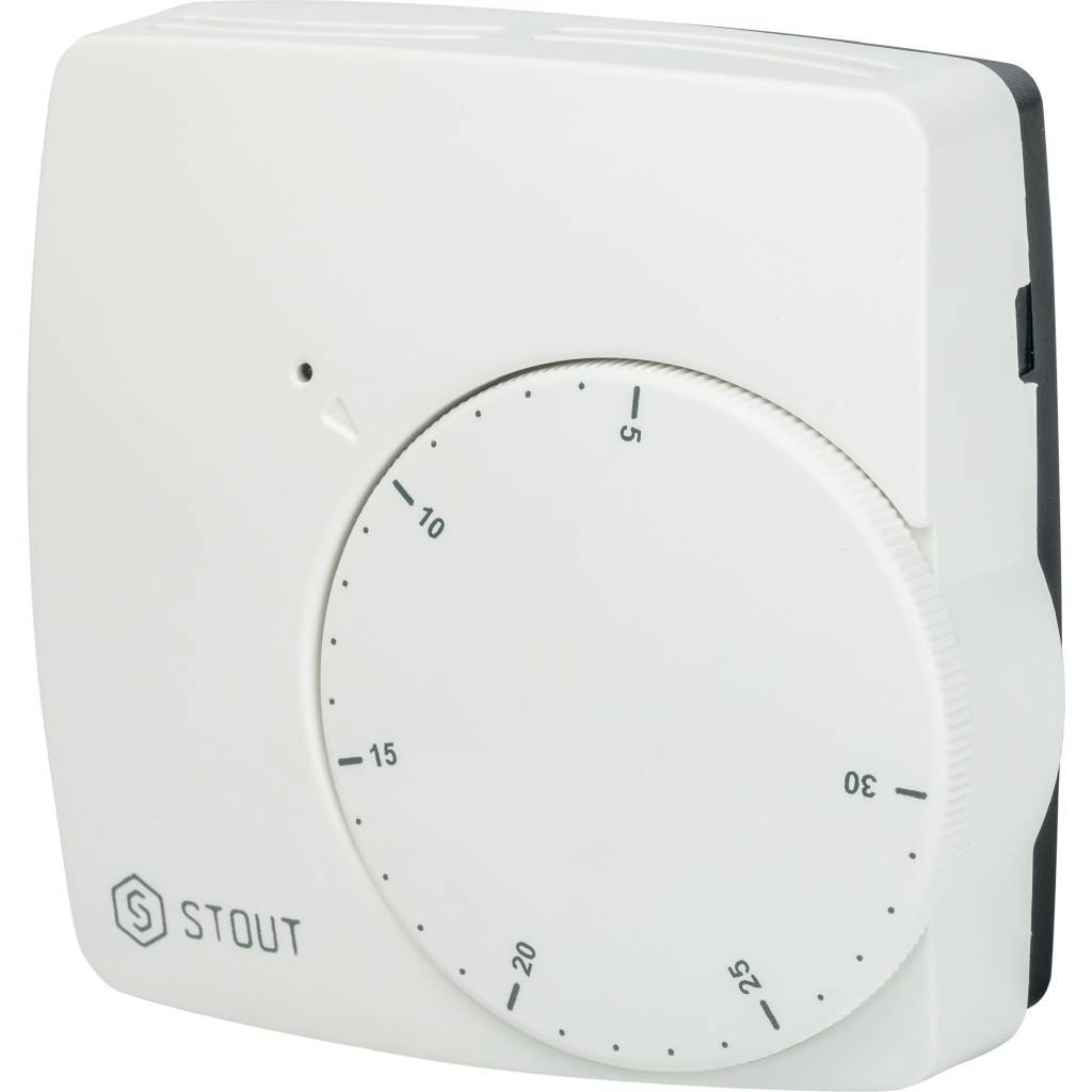 Проводной электронный термостат STOUT WFHT-BASIC со светодиодом, STE-0002-000003