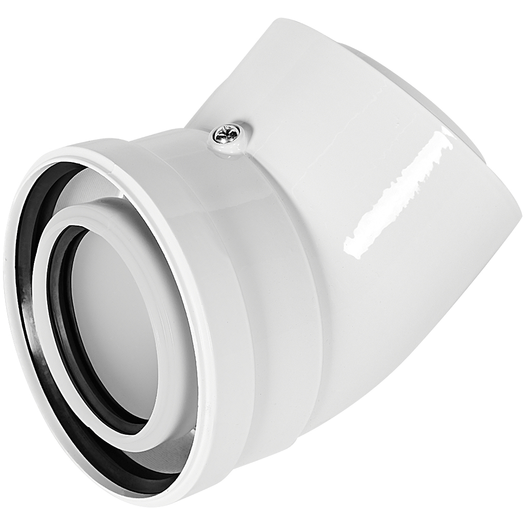 Отвод 45° конденсационный коаксиальный ROMMER D80(п-м)/125(п-м), RCA-8012-000045