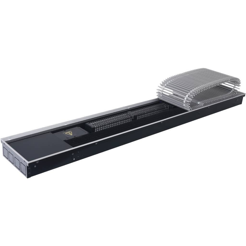 Внутрипольный конвектор STOUT SCQ-1100 75х240х1500 (Решётка роликовая) правое подключение, SCQ-1100-0724150