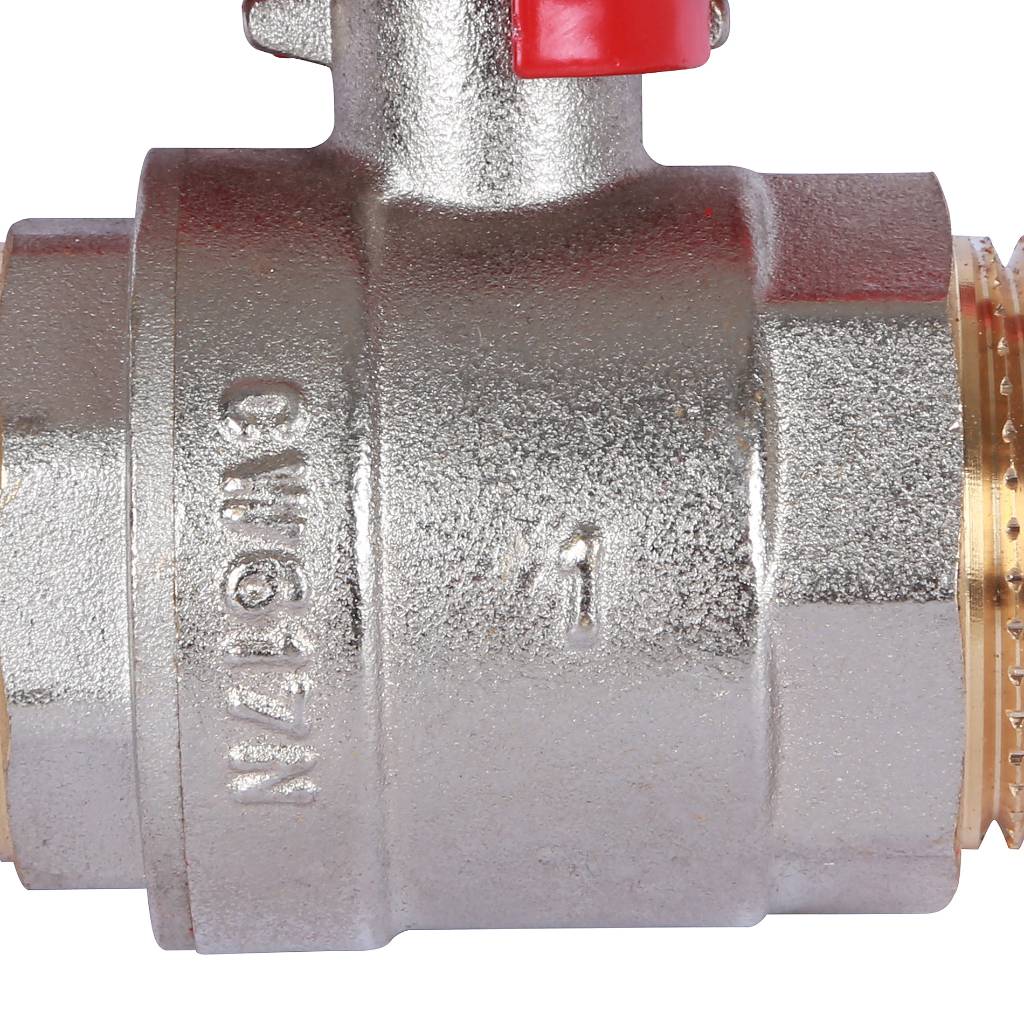 Кран шаровой ROMMER 1 НР/НР, ручка бабочка, RBV-0007-0410225