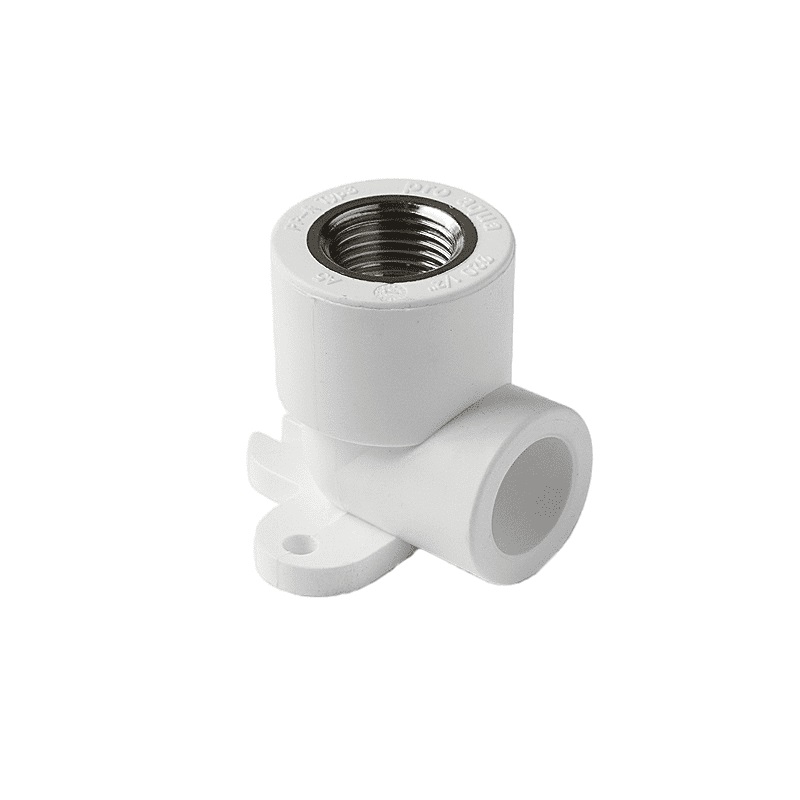 Угольник Pro Aqua d=25-1/2 PP-R с креплением комбинированный ВР Белый, PA28012P