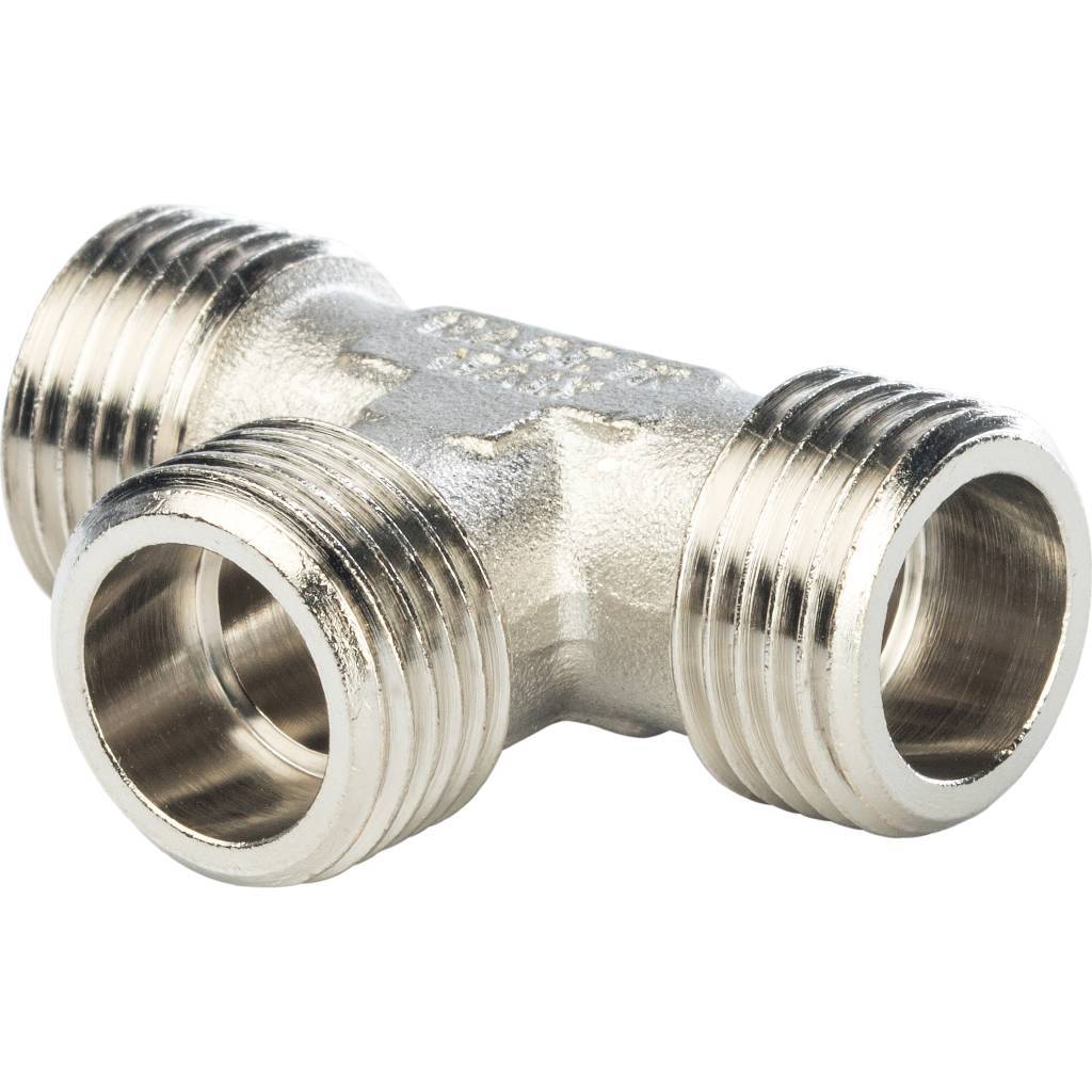Тройник STOUT НН никелированный 3/4X3/4X3/4, SFT-0018-343434