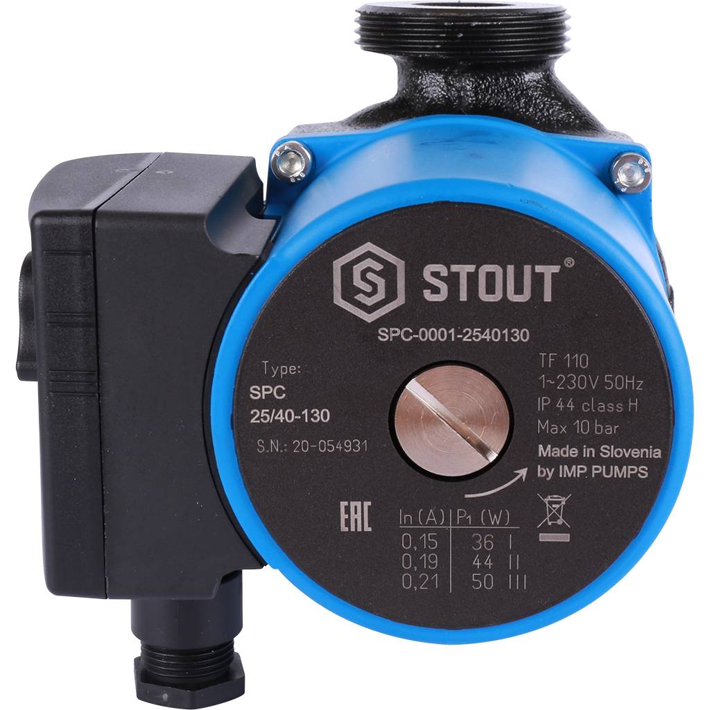 Насос циркуляционный STOUT 25/40-130, SPC-0001-2540130