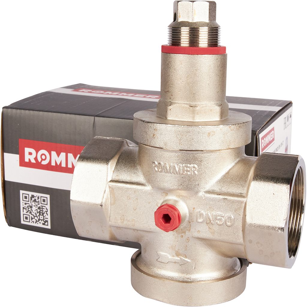 Редуктор давления ROMMER PN25 вн/вн 2 с выходом под манометр, RVS-0008-000050
