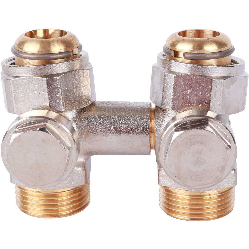 ZB-запорно-присоединительный узел OVENTROP Multiflex V 3/4 НГ x 3/4 НР, из латуни, 1016241