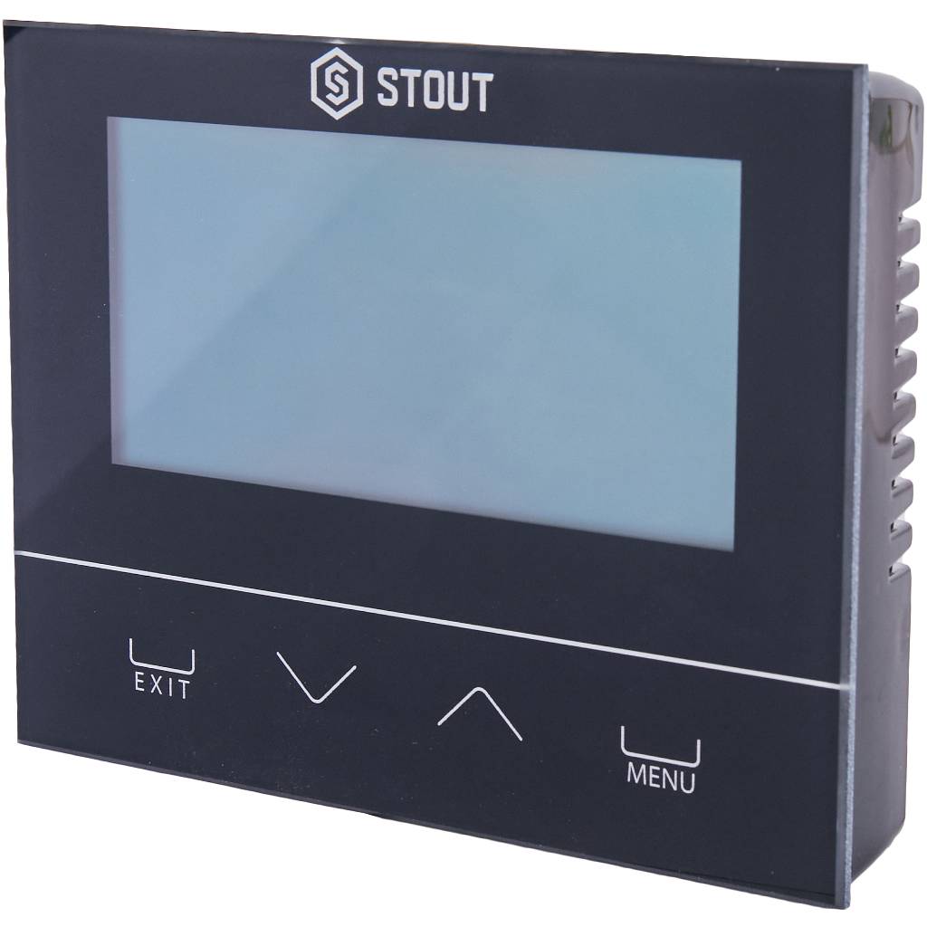 Проводной комнатный двухпозиционный регулятор STOUT ST-292v3, черный, STE-0101-029232