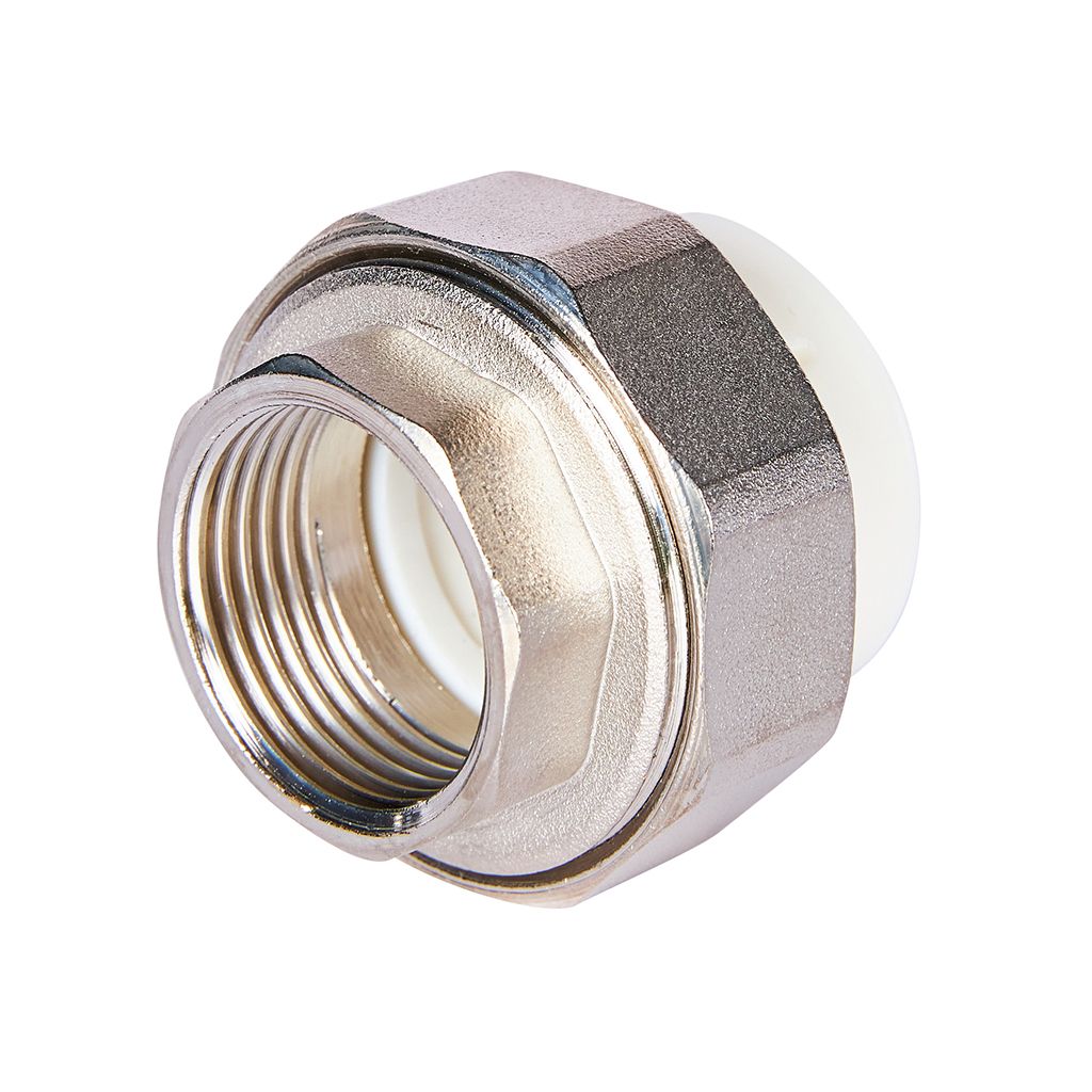Муфта комбинированная Pro Aqua d=32-1 PP-R разъемная (американка) УСИЛЕННАЯ ВР Белая, PA20018S