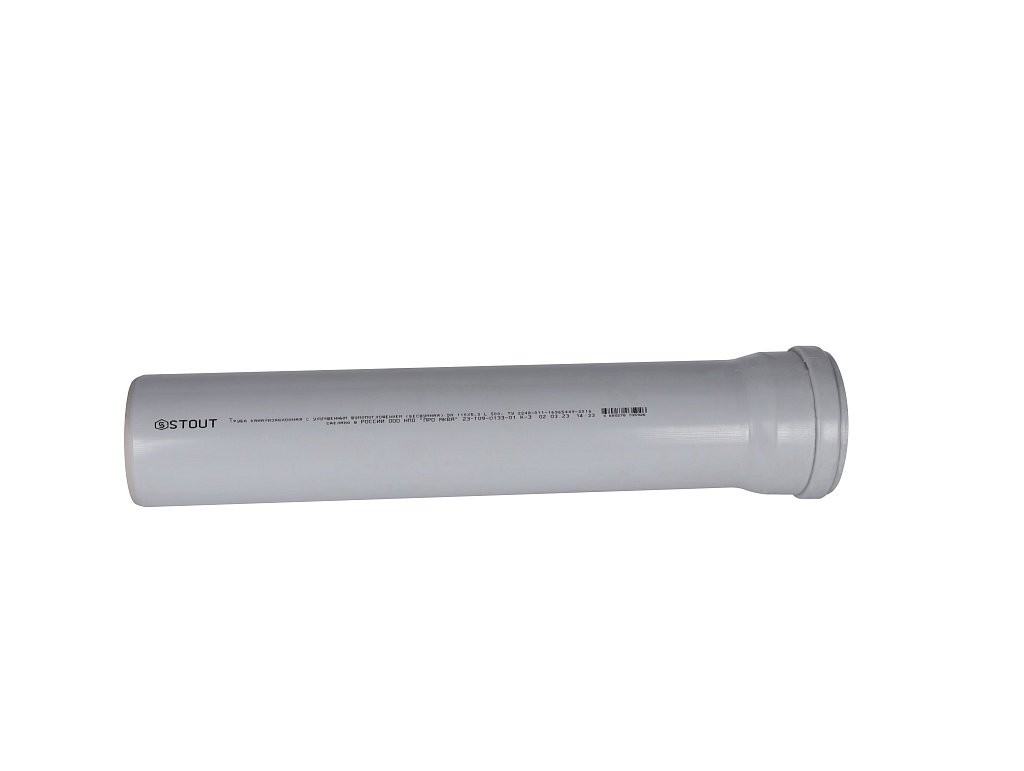 Труба канализационная бесшумная STOUT 110х500 мм, SKB-0002-011050