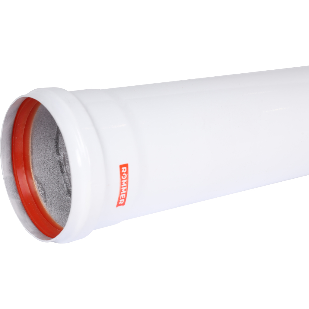 Удлинитель дымохода традиционный ROMMER D80(п-м), L500, RCA-0080-000500
