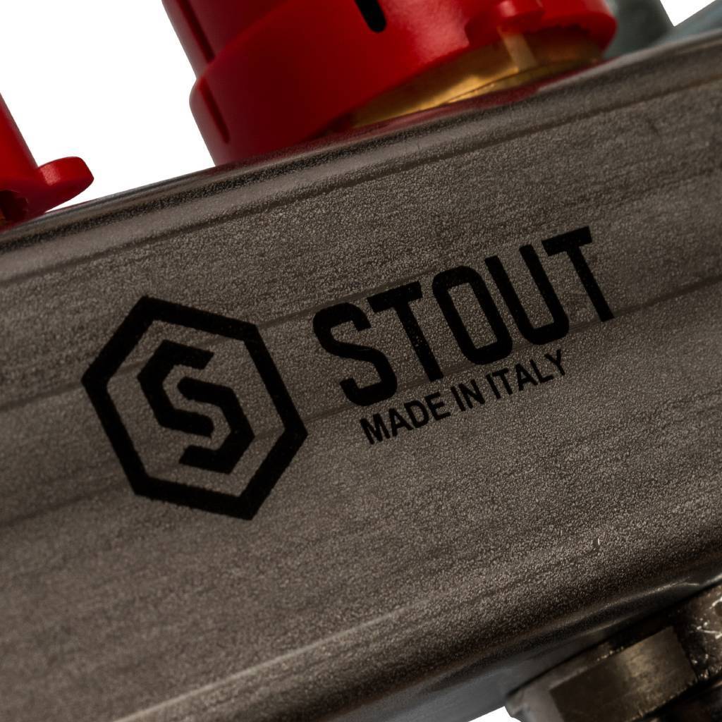 Коллектор из нержавеющей стали в сборе с расходомерами STOUT 9 выходов, SMS 0907 000009