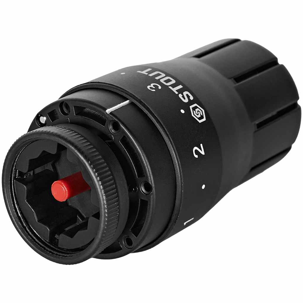 Головка термостатическая STOUT Design черная, жидкостная M30x1,5, SHTD-0002-003015B