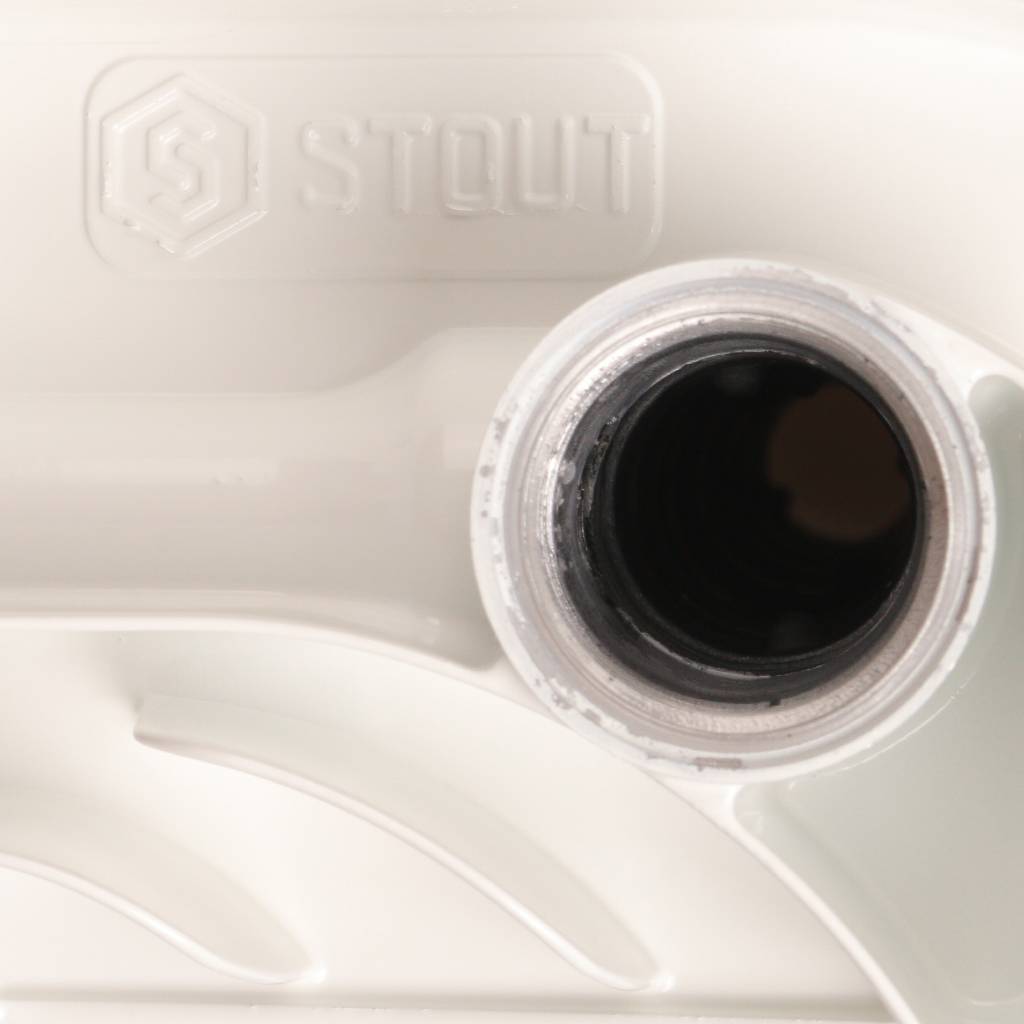 Радиатор биметаллический STOUT Space 500 7 секций боковое подключение RAL9016, SRB-0310-050007