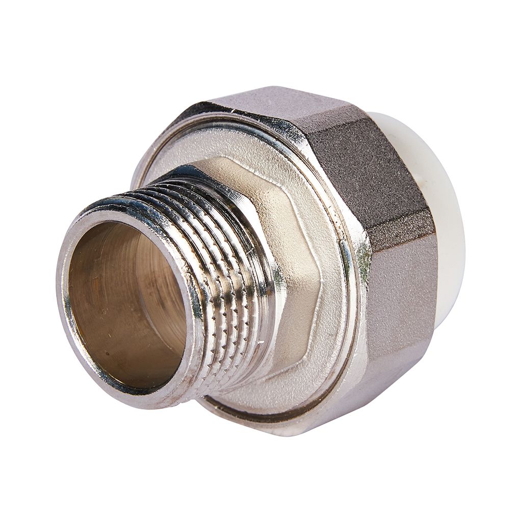 Муфта комбинированная Pro Aqua d=32-1 PP-R разъемная (американка) УСИЛЕННАЯ НР Белая, PA21018S