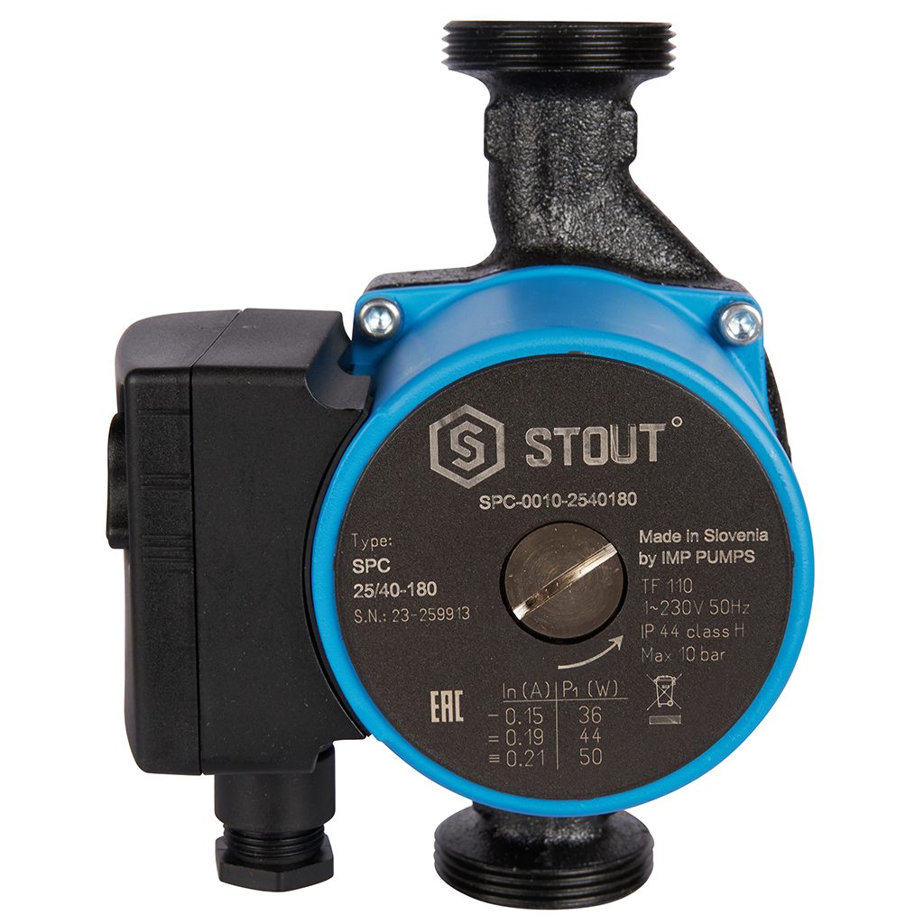 Насос циркуляционный STOUT 25/40-180, SPC-0010-2540180