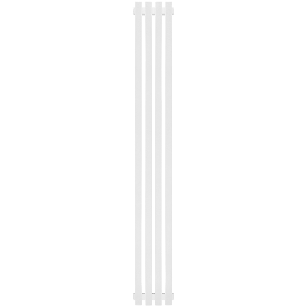 Стальной трубчатый радиатор STOUT TUBE QUADRO 4 секции нижнее правое подключение QV40-1750-4 R RAL1T104S9016 (белый муар), STQV4017504RRAL1T104S9016