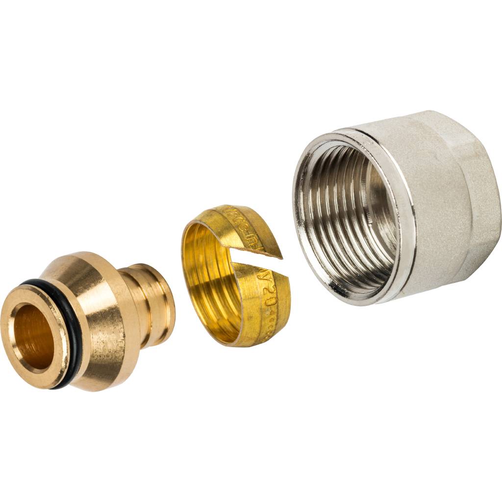 Фитинг компрессионный STOUT евроконус для труб PEX 20х2,8х3/4, SFC-0020-002028