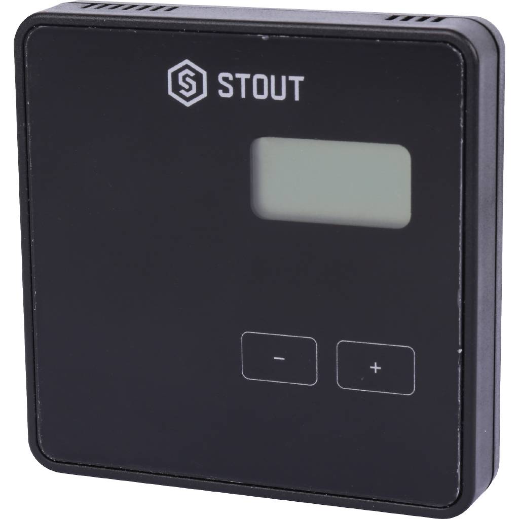 Проводной комнатный регулятор STOUT R-10b, чёрный, STE-0101-010002