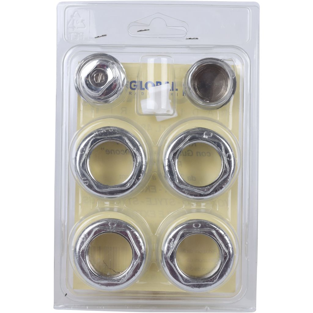 Присоединительный набор для радиатора Global 011048 CHROME Global KIT 3/4 (цвет хром.)), A048KIT3/499