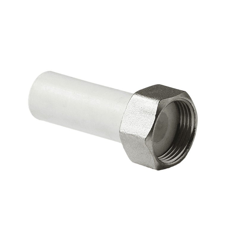 Штуцер Pro Aqua d=20-3/4 PP-R с накидной гайкой Серый, PA70010G