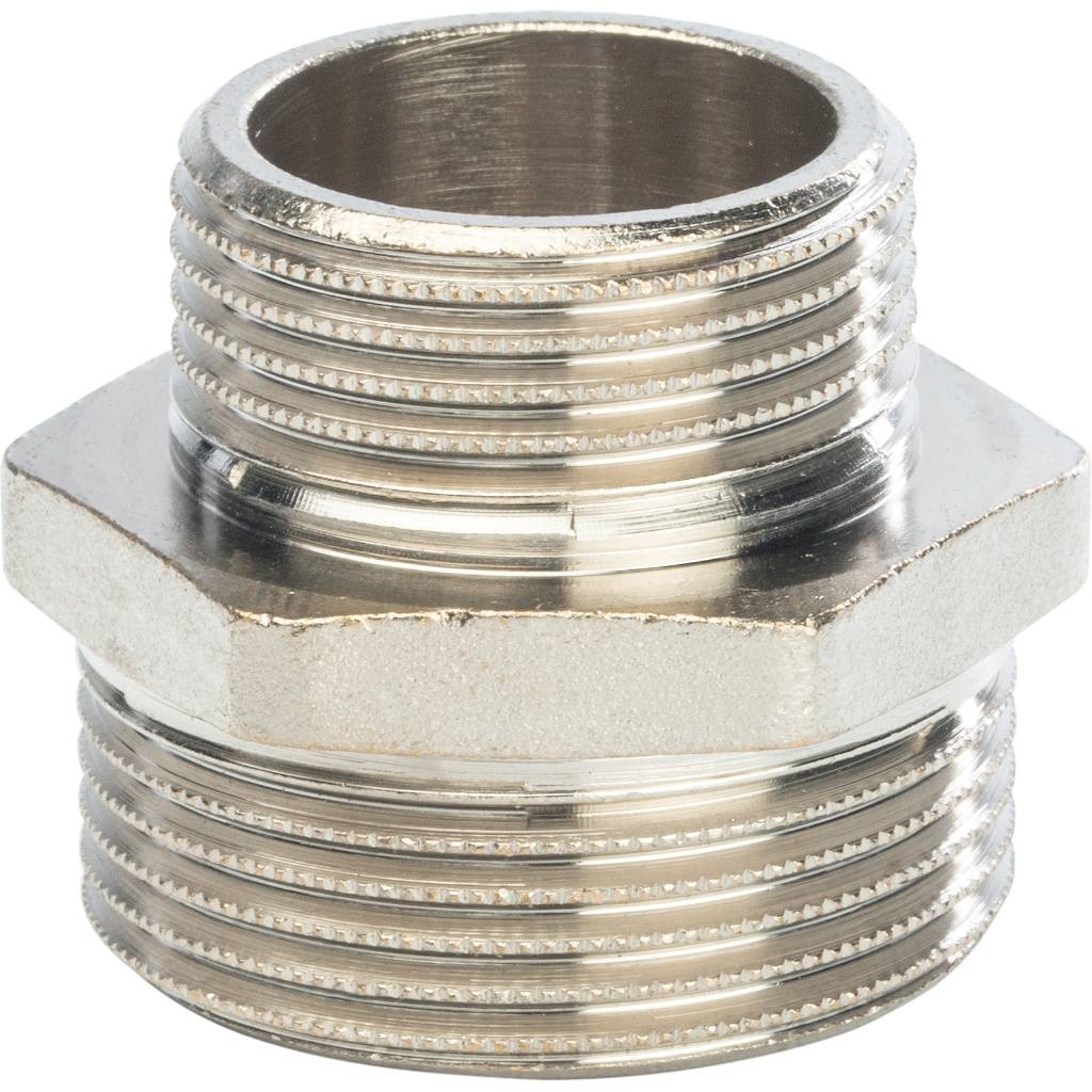 Ниппель НН STOUT переходной никелированный 1 1/4X1, SFT-0004-001141