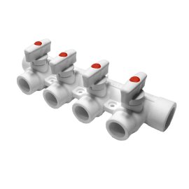 Коллектор с 2 выходами Pro Aqua d=25-20 PP-R Белый, PA6710208P