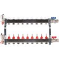 Коллектор из нержавеющей стали в сборе с расходомерами ROMMER 9 выходов, RMS-1210-000009