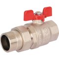 Кран шаровой STOUT полнопроходной с американкой , ВР/НР, ручка бабочка 1 1/4 (EPDM), SVB-1007-000032
