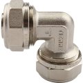 Угольник TIEMME 90° (26х3.0) для металлопластиковых труб винтовой, 1600019