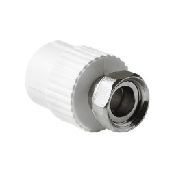 Муфта Pro Aqua d=20-3/4 PP-R с накидной гайкой Белая, PA29010