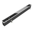 Внутрипольный конвектор VARMANN Qtherm Slim 150х105х2400 (решетка анодированная в цвет RAL9016) правое подключение, QS 105.150.2400 RR U RAL9016