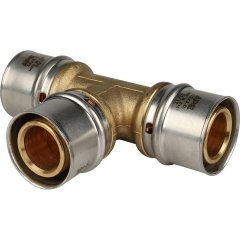 Тройник STOUT равнопроходный 32х32х32 для металлопластиковых труб прессовой, SFP-0006-323232