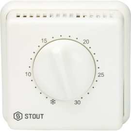 Комнатный проводной термостат STOUT TI-N с переключателем зима-лето и светодиодом, STE-0001-000001