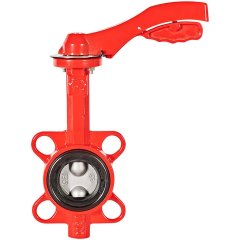 Затвор дисковый поворотный РАШВОРК DN050 PN16, GG25 / CF8 / EPDM, М/Ф, с рукояткой, 201-050-16